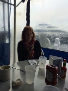 Lunch at the Clam Bar in Greenport, Long Island